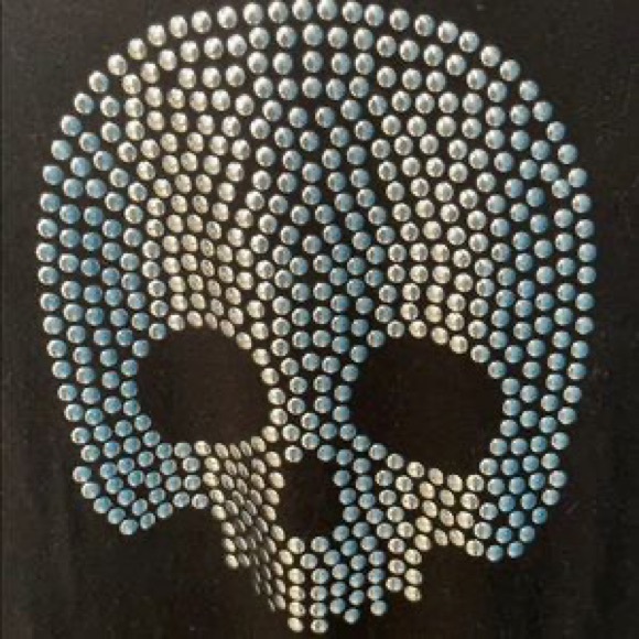 Lauren Moshi Deanna Nailhead Skull Studded Skull Mini Shirt Dress Black Onyx S - Picture 2 of 5